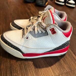 Nike Jordan Kids White and Red Sneakers